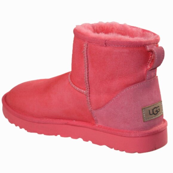 UGG Classic Mini II Punch Pink Shearling Lined Boot, Size 7 - Picture 6 of 12